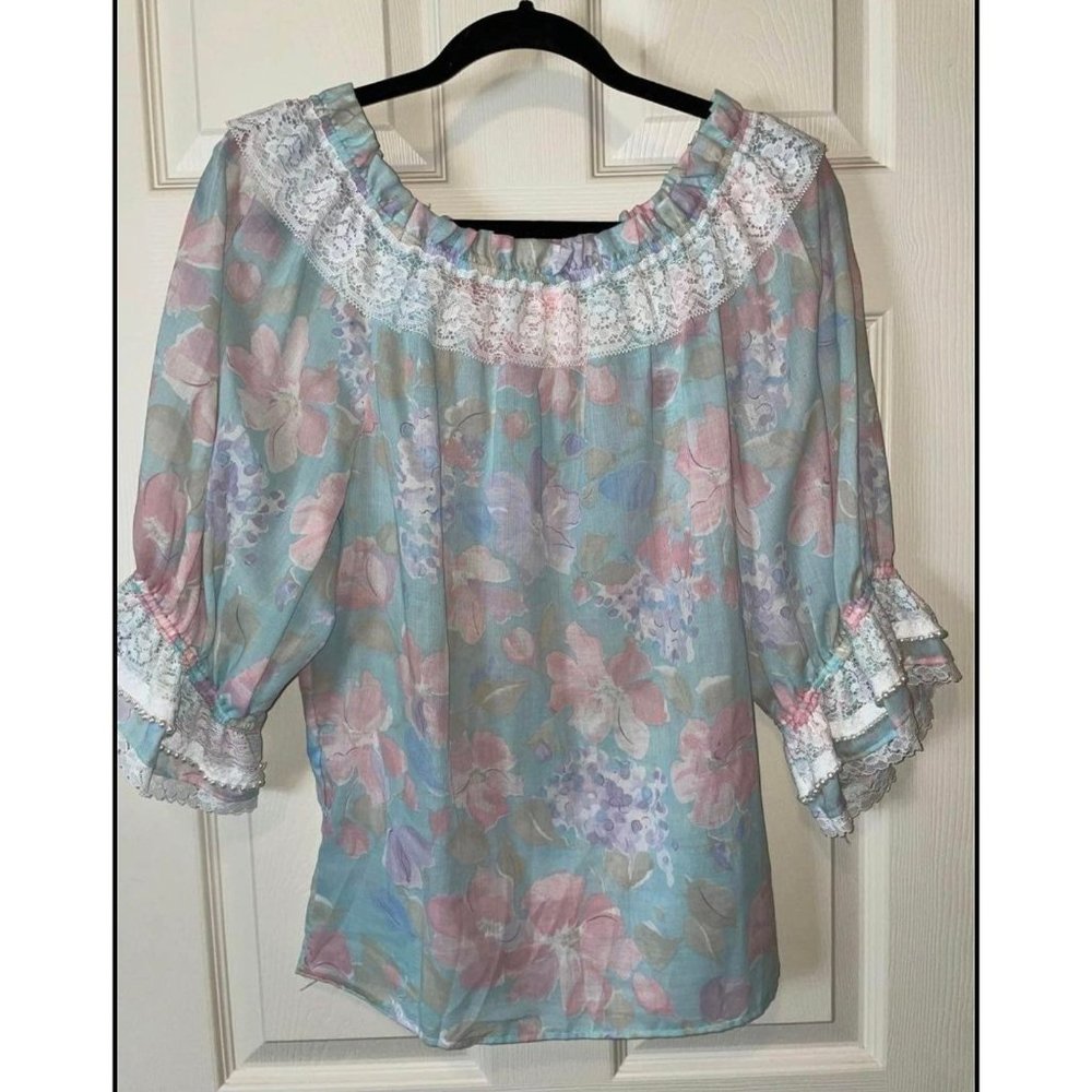 Vintage Rockmount Ranch Wear Blouse Size Small